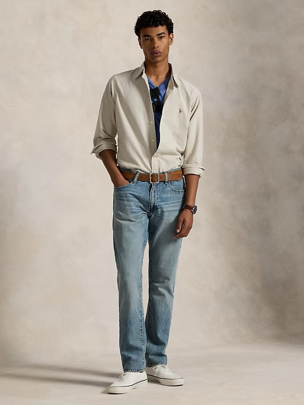 Polo by Ralph Lauren Men’s Sullivan Slim  Straight Jeans in Medium Blue Washout
